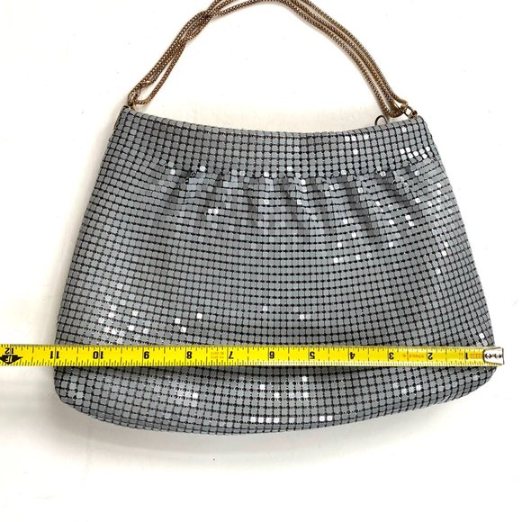 VTG Metal Mesh Evening Purse Handbag Creative Designs of Italy Gray Hong Kong - Picture 12 of 15